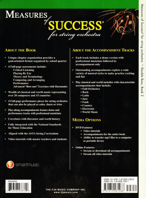 Measures of Success for String Orchestra - by Barnes, Balmages, Gruselle, Trowbridge - for Bass - Book 2 with DVD - FJH