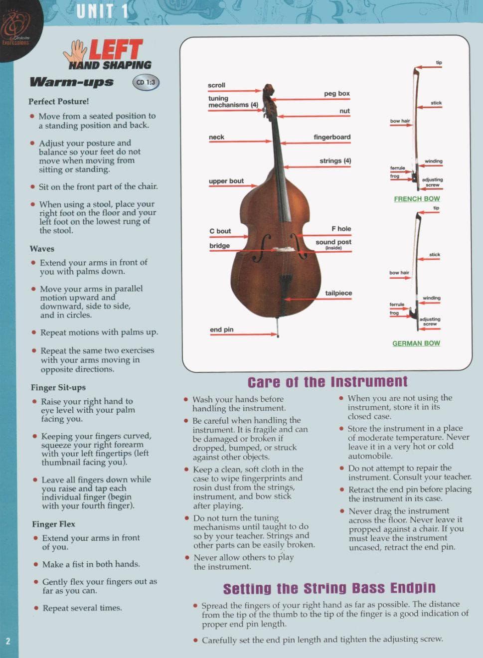 Orchestra Expressions Book 1, String Bass Book and CD By Kathleen Brungard and Gerald E Anderson Published by Alfred Music Publishing