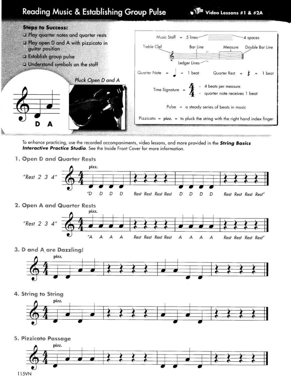 String Basics - Steps to Success for String Orchestra - Book 1 - Violin - Neil A. Kjos