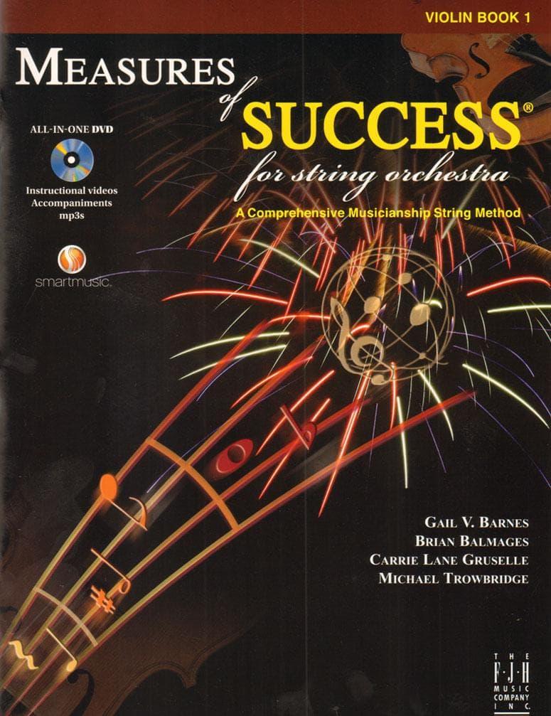 Measures of Success for String Orchestra - by Barnes, Balmages, Gruselle, Trowbridge - for Violin - Book 1 with DVD - FJH