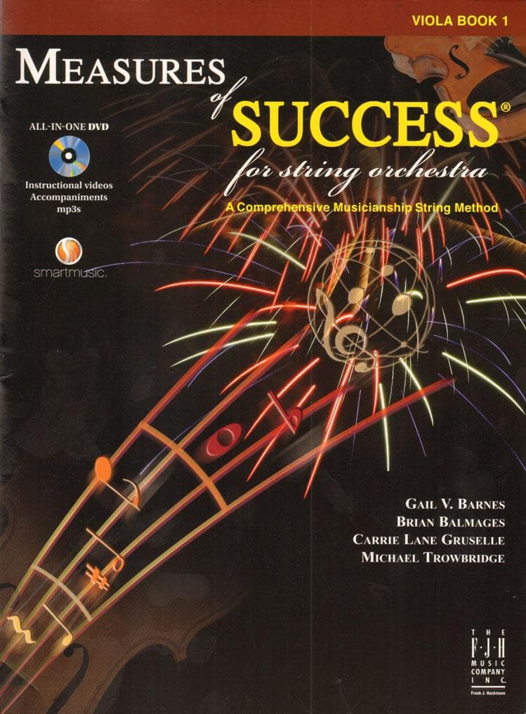 Measures of Success for String Orchestra - by Barnes, Balmages, Gruselle, Trowbridge - for Viola - Book 1 with DVD - FJH